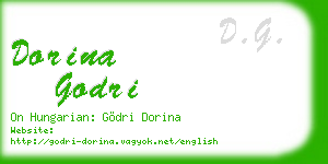 dorina godri business card